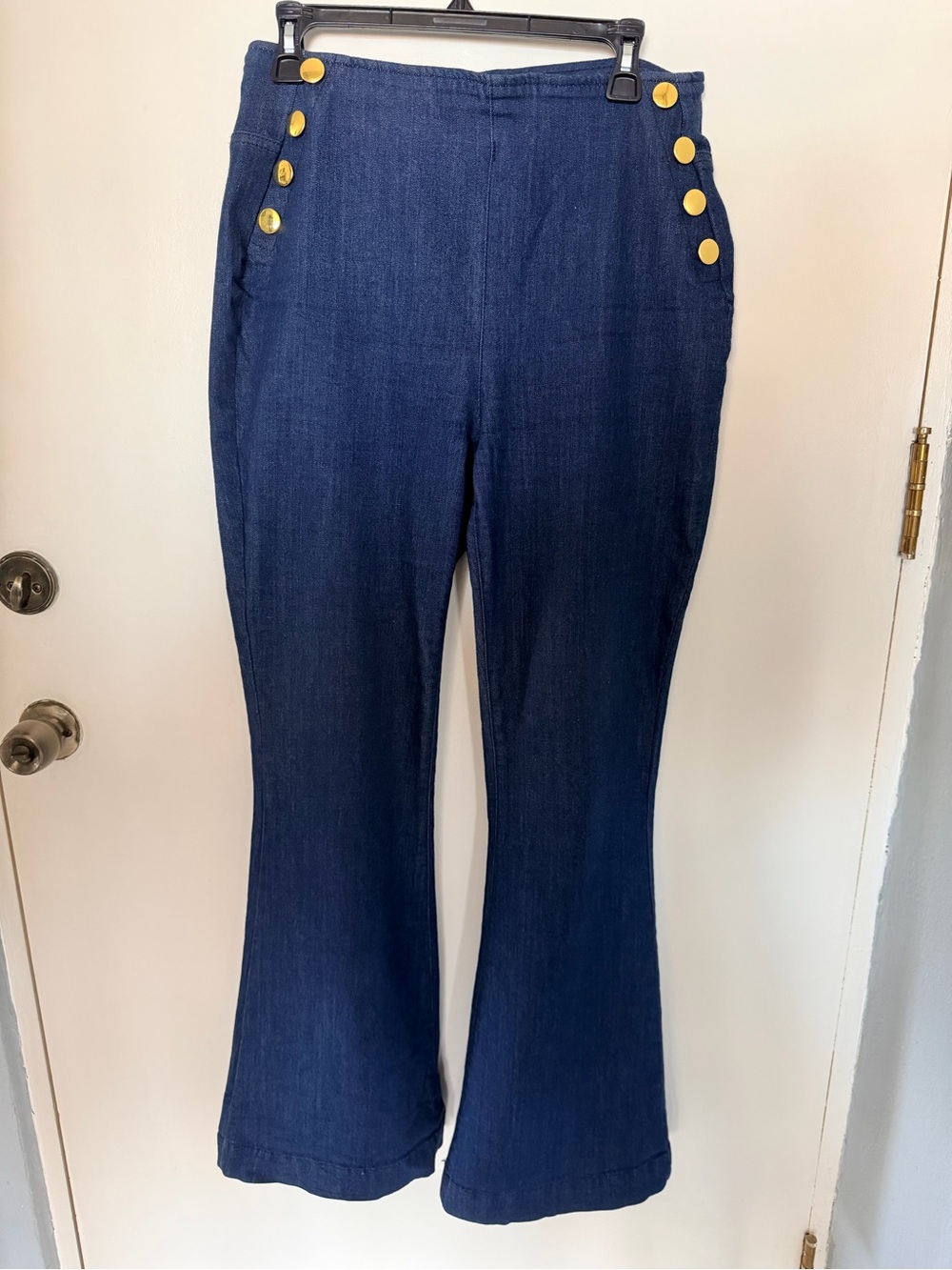 INC International Concepts Navy Pull-On Flare Pants